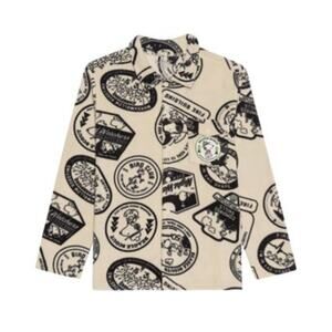 Peanuts x Hybrid Apparel Themed "Beagle Scout" Button-Front Cardigan in Multi